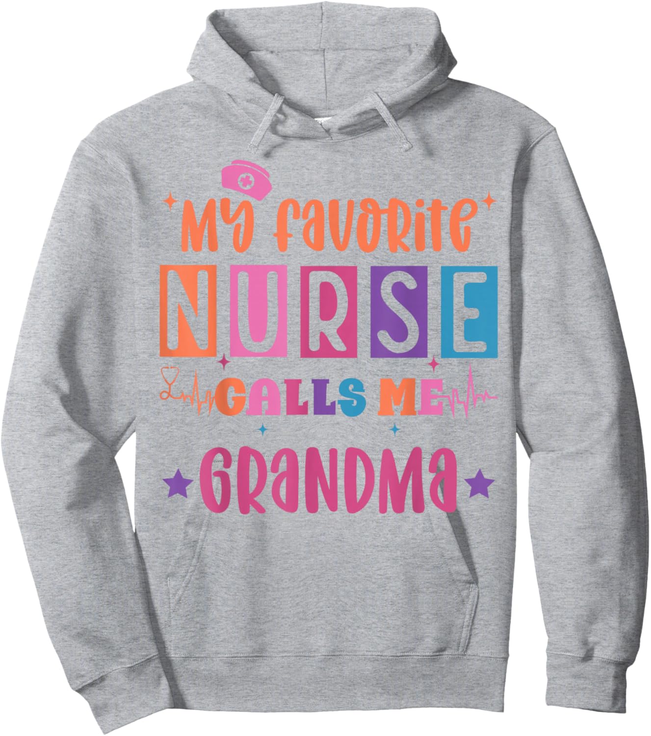 My favorite nurse calls me grandma funny registered nurse Hoodie - Hoodie | Ash