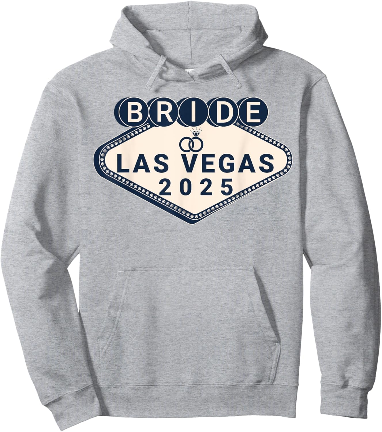 Bride Las Vegas 2025 Wife Honeymoon Trip Wedding Hoodie - Hoodie | Ash