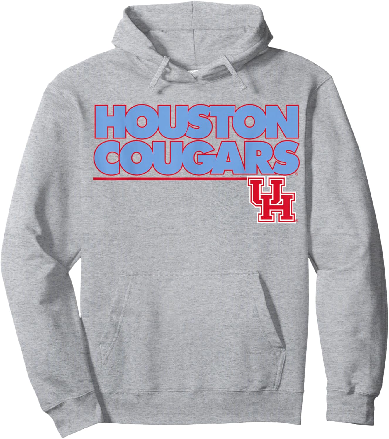 University of Houston | Houston Blue Collection Block Logo Hoodie - Hoodie | Ash