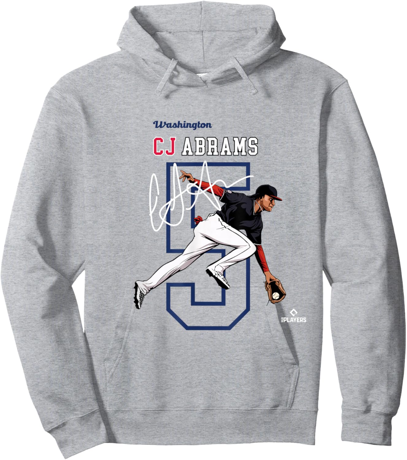 License Champs | Washington Baseball Fans | CJ Abrams MLBCJBRA3004 Hoodie - Hoodie | Ash
