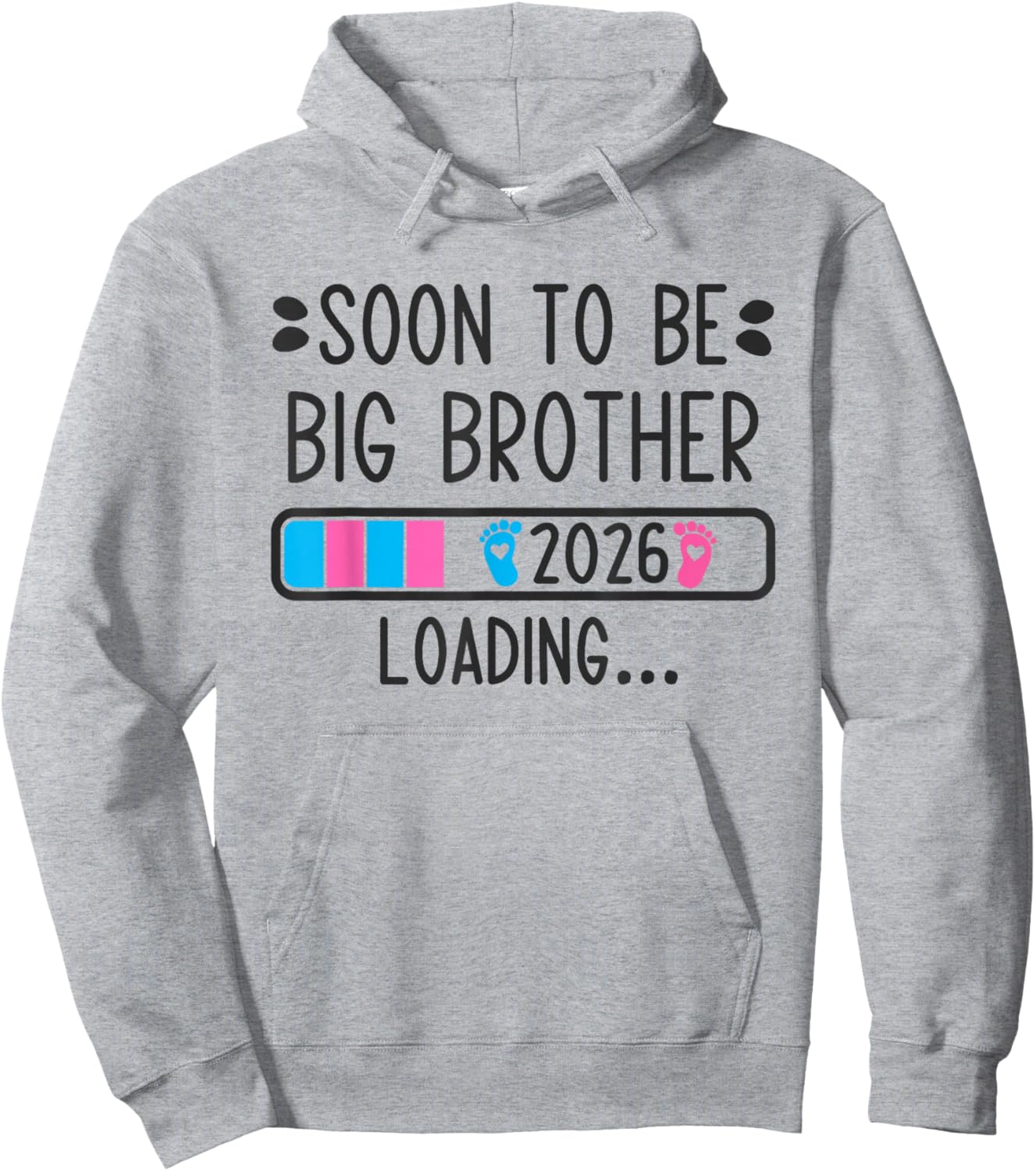 Soon to Be Big Brother 2026 Loading Pregnancy Announcement Hoodie - Hoodie | Ash