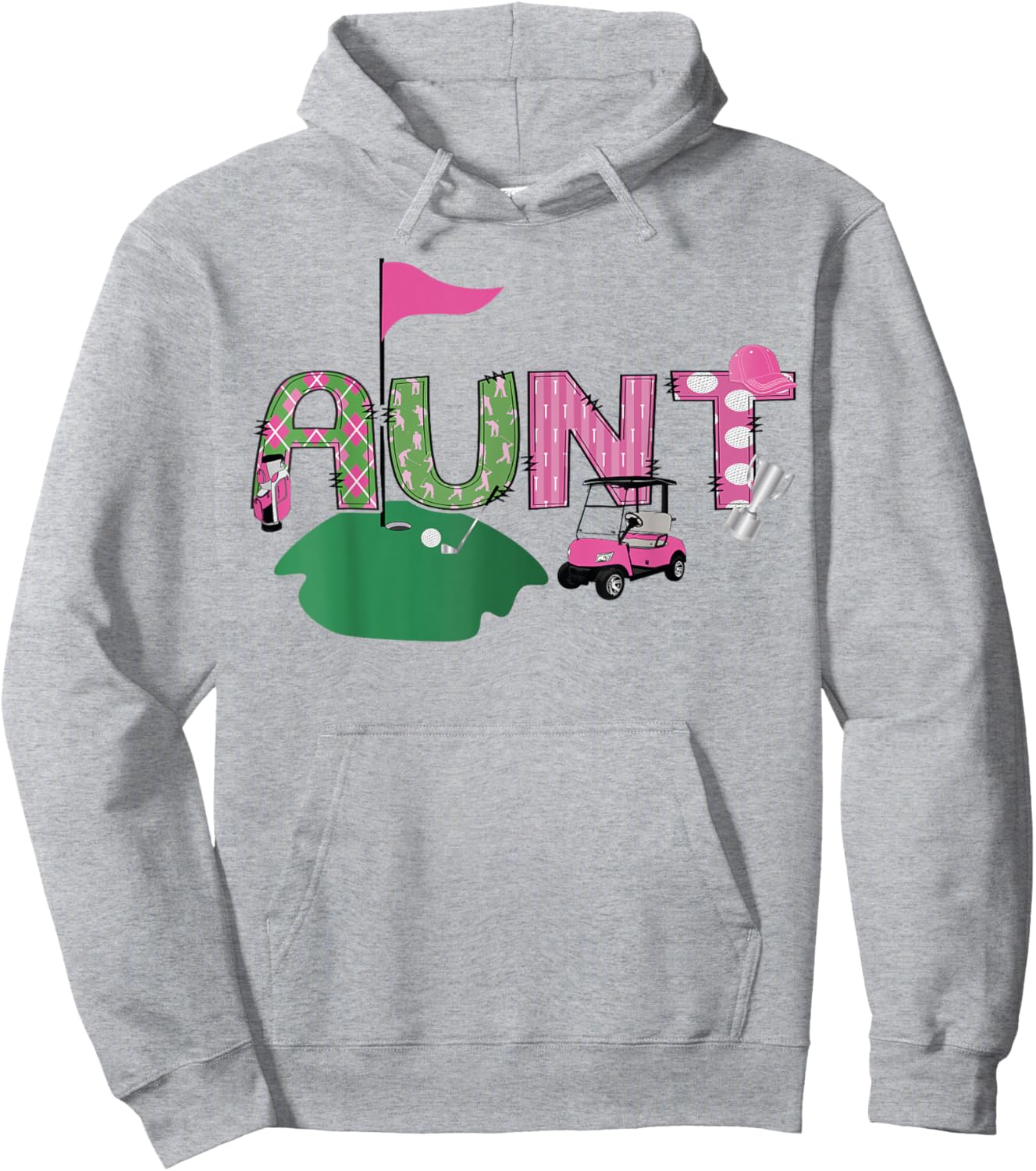 Golf Aunt Hole In One Golf 1St Birthday Party Hoodie - Hoodie | Ash