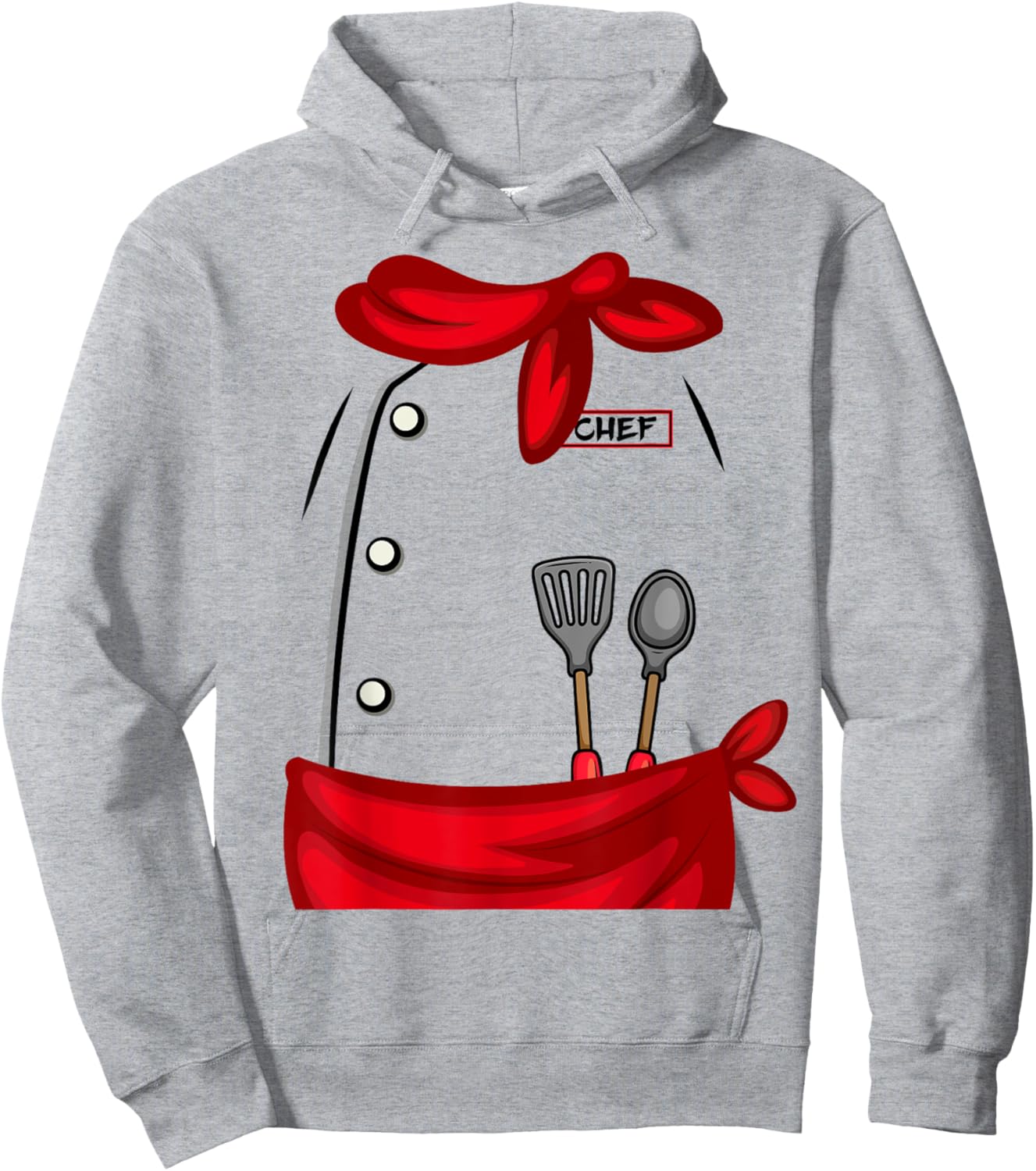 Funny Chef Uniform Cosplay DIY Costume Happy Halloween Day Hoodie - Hoodie | Ash