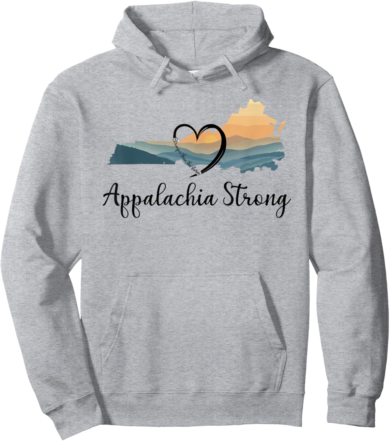Appalachia Strong NC Mountains Hoodie - Hoodie | Ash