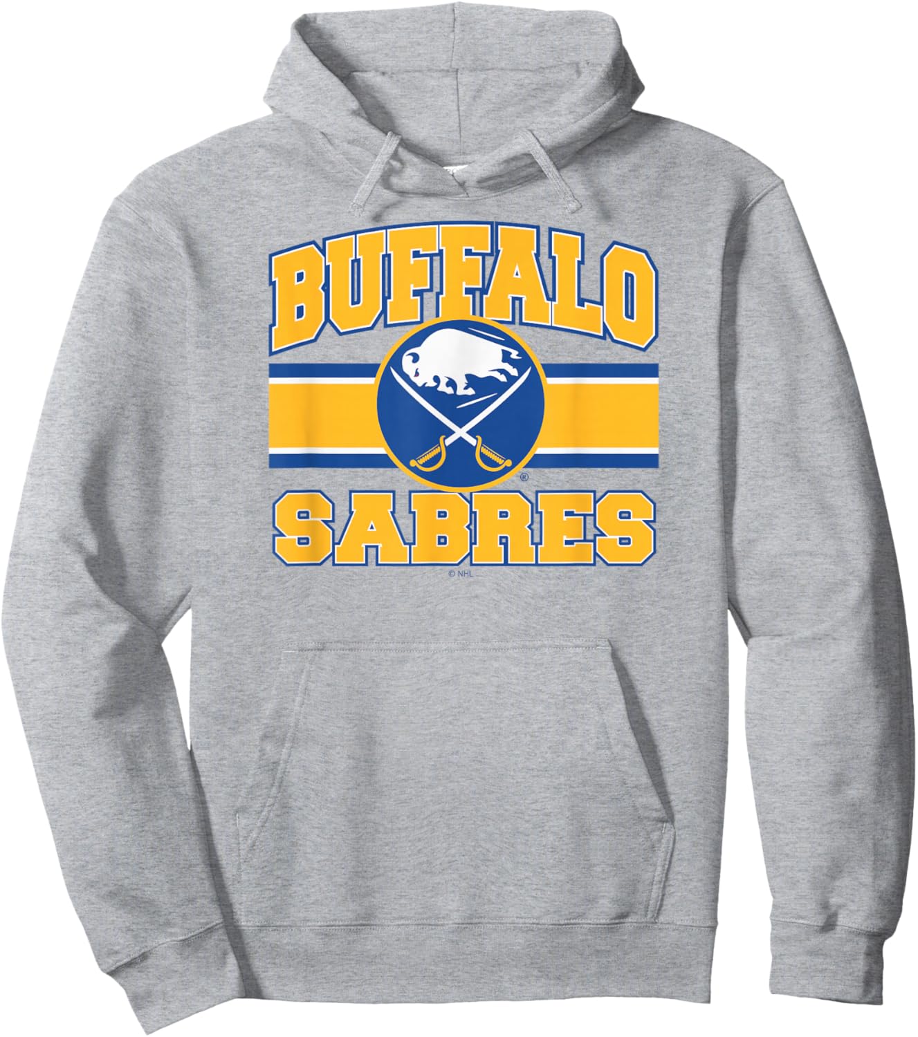 Buffalo Sabres Stripe Gray Officially Licensed Hoodie - Hoodie | Ash