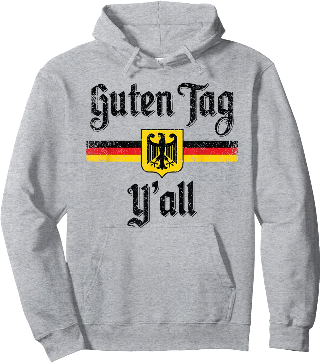 Oktoberfest German Flag Guten Tag Y'all Hoodie - Hoodie | Ash