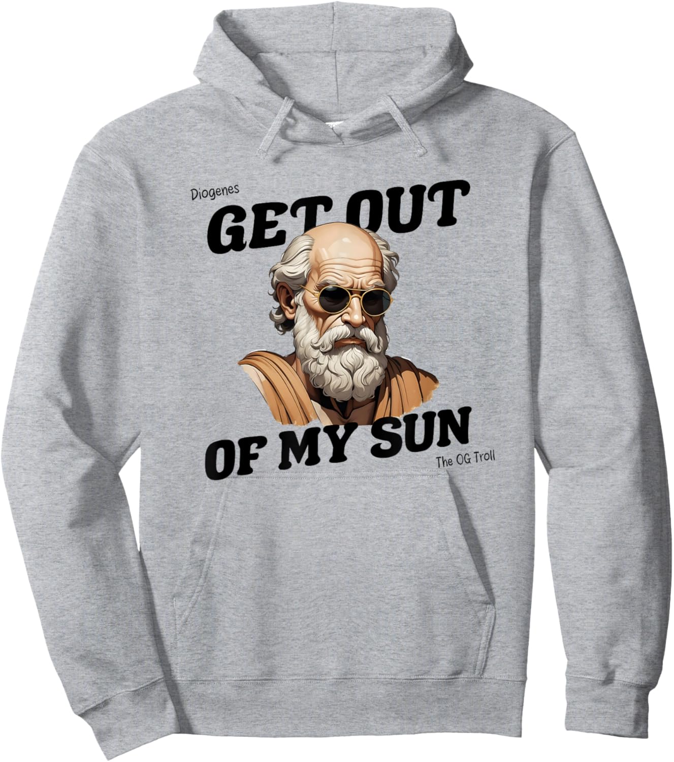 Diogenes Quote Get Out of My Sun - Philosophy & Freedom Hoodie - Hoodie | Ash