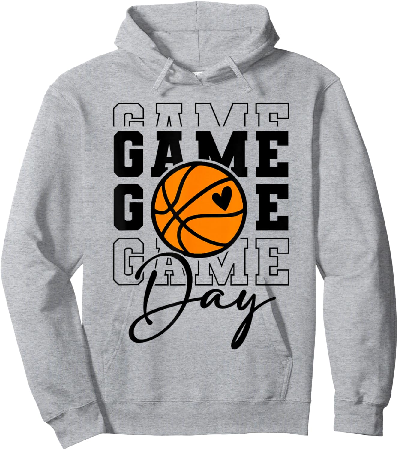 Basketball Game Day Hoodie - Hoodie | Ash