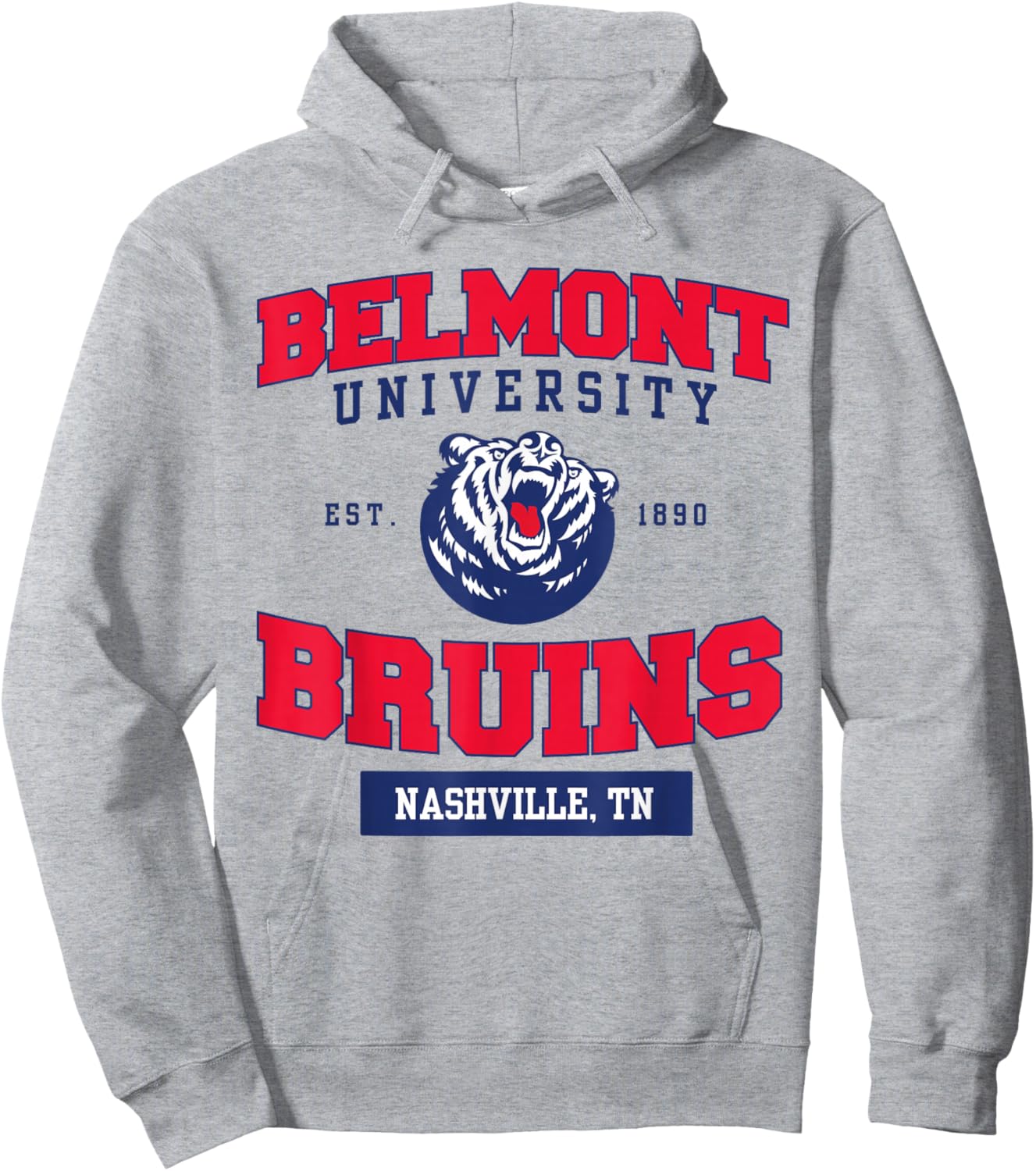 Belmont Bruins | Official NCAA University | NCAFBEL04 Hoodie - Hoodie | Ash