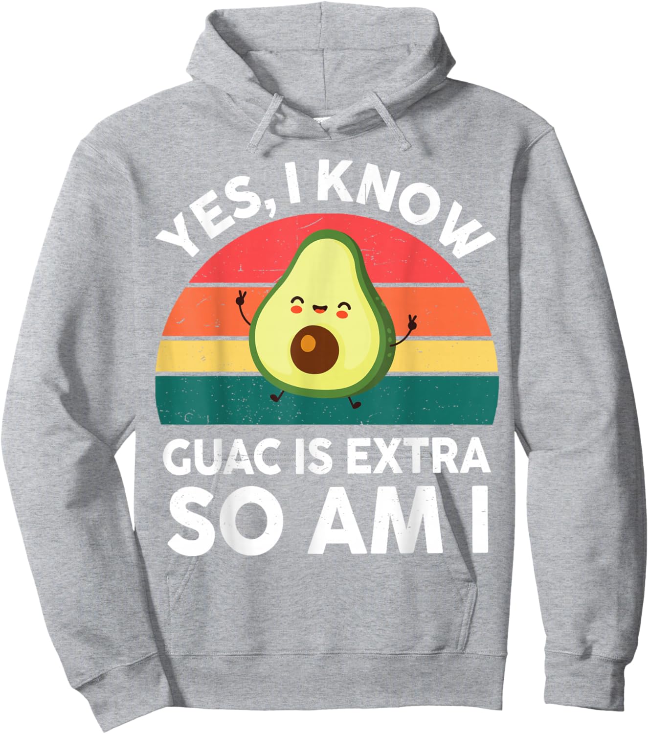 Yes, I Know Guac Is Extra Avocado-Shirt Boy Girl Toddler Hoodie - Hoodie | Ash