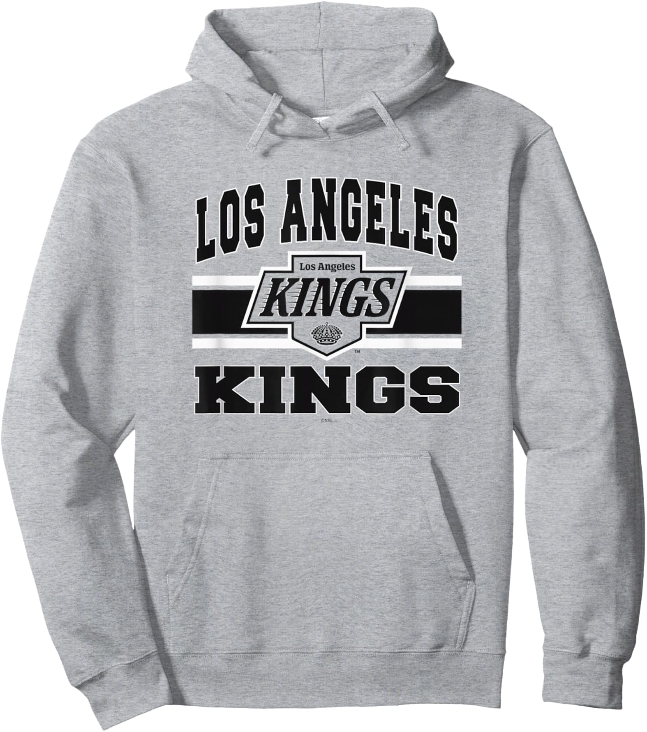 Los Angeles Kings Stripe Gray Officially Licensed Hoodie - Hoodie | Ash