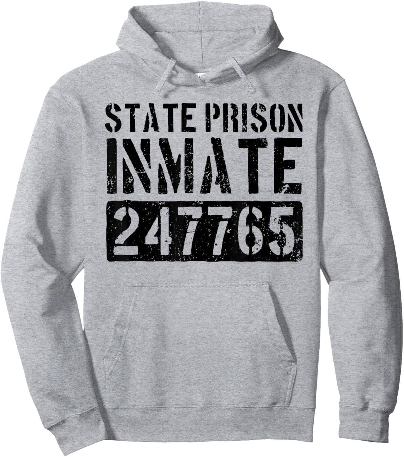 State Prison Inmate, Jail Inmate Costume Men Hoodie - Hoodie | Ash