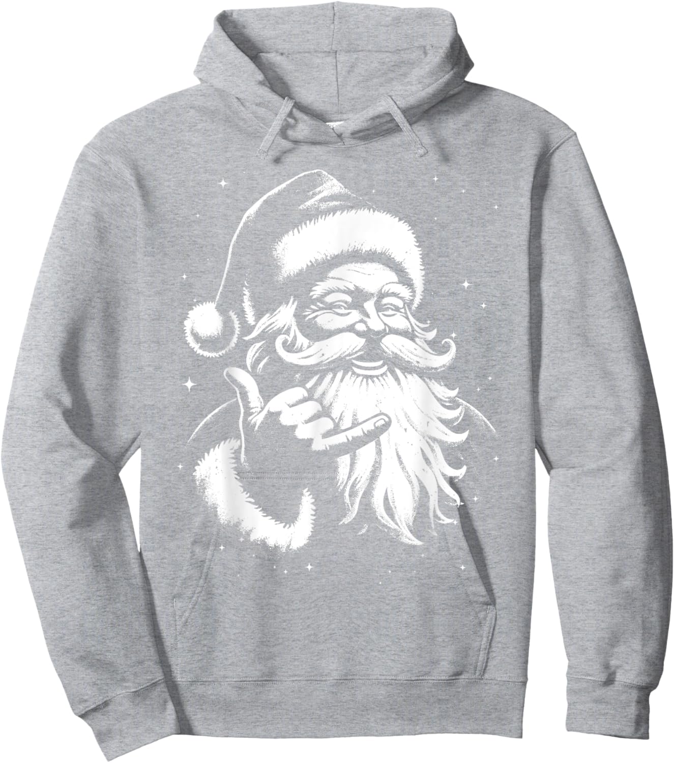 Retro Rad Christmas Mele Kalikimaka Santa Shaka Hawaii Surf Hoodie - Hoodie | Ash
