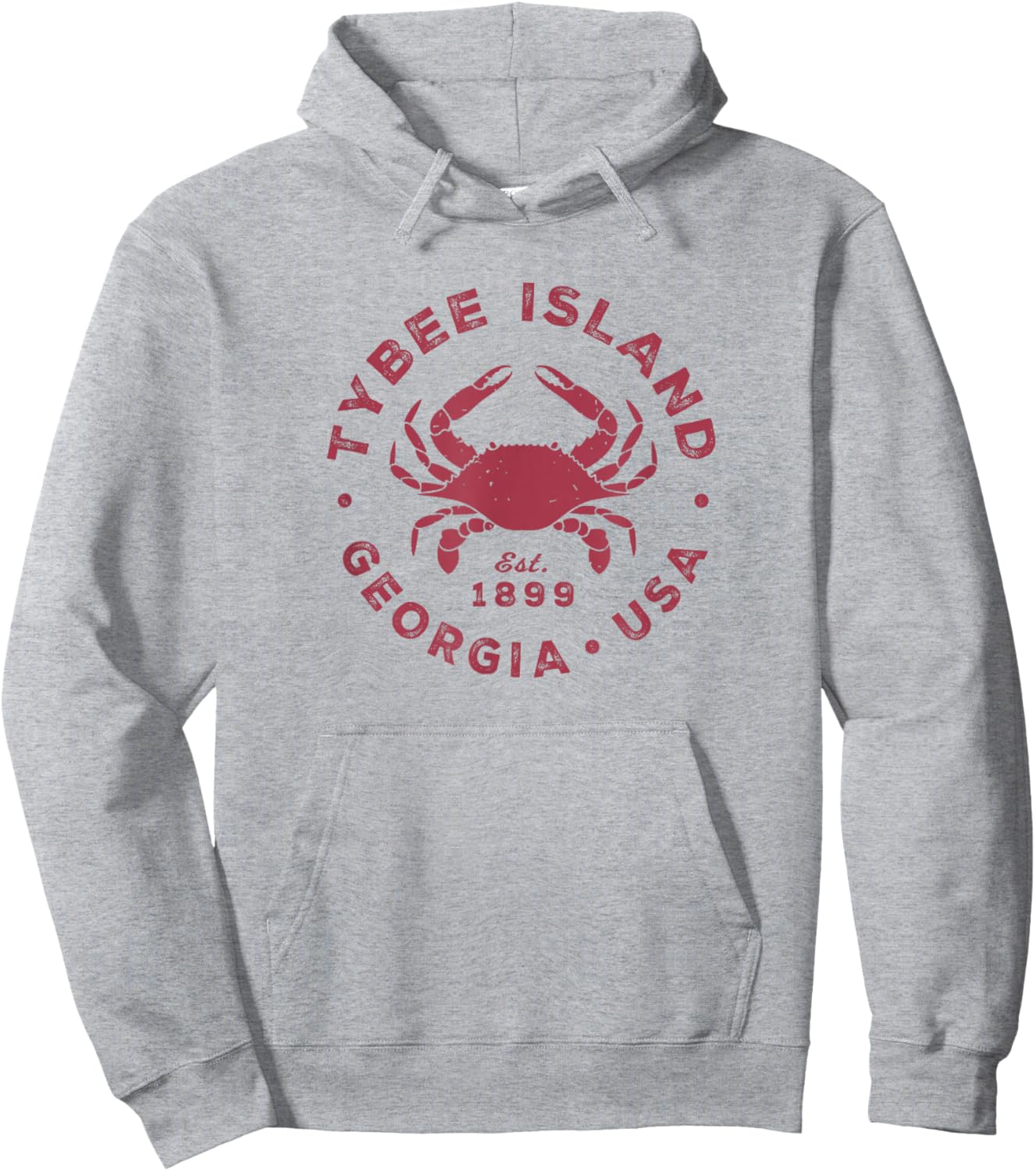 Tybee Island GA Blue Crab Kids Vacation Souvenir Hoodie - Hoodie | Ash