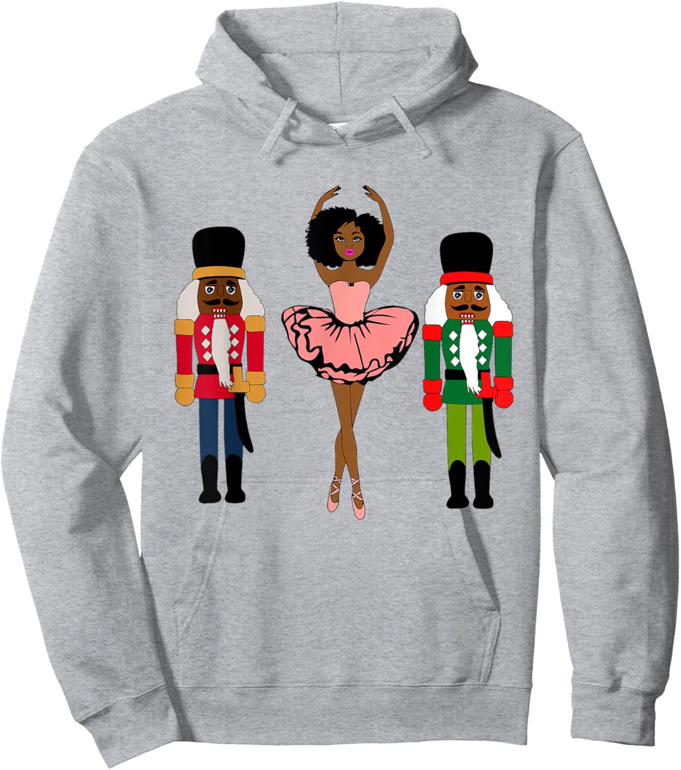 Black Ballerina Christmas Black Nutcracker Xmas African Xmas Hoodie - Hoodie | Ash