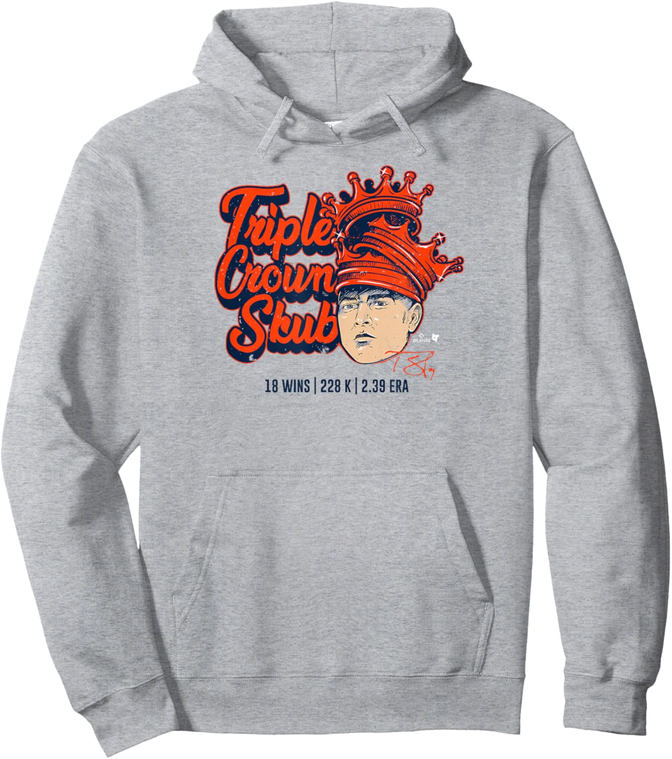 Tarik Skubal - Triple Crown - Detroit Baseball Hoodie - Hoodie | Ash