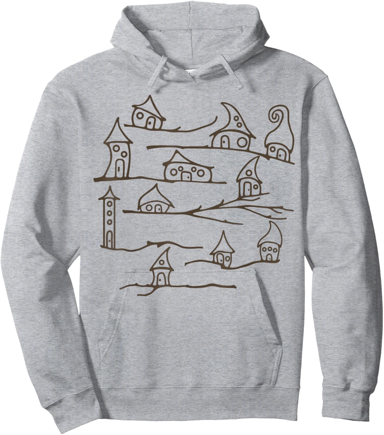 Boho Baby Woodland Fairy Houses Hoodie - Hoodie | Ash