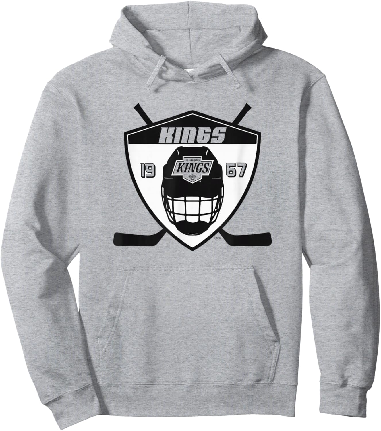 Los Angeles Kings Shield Gray Officially Licensed Hoodie - Hoodie | Ash