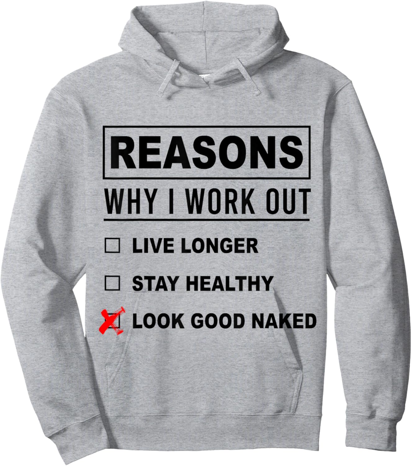 Reasons Why I Work Out Funny Workout Fitness Jokes Hoodie - Hoodie | Ash