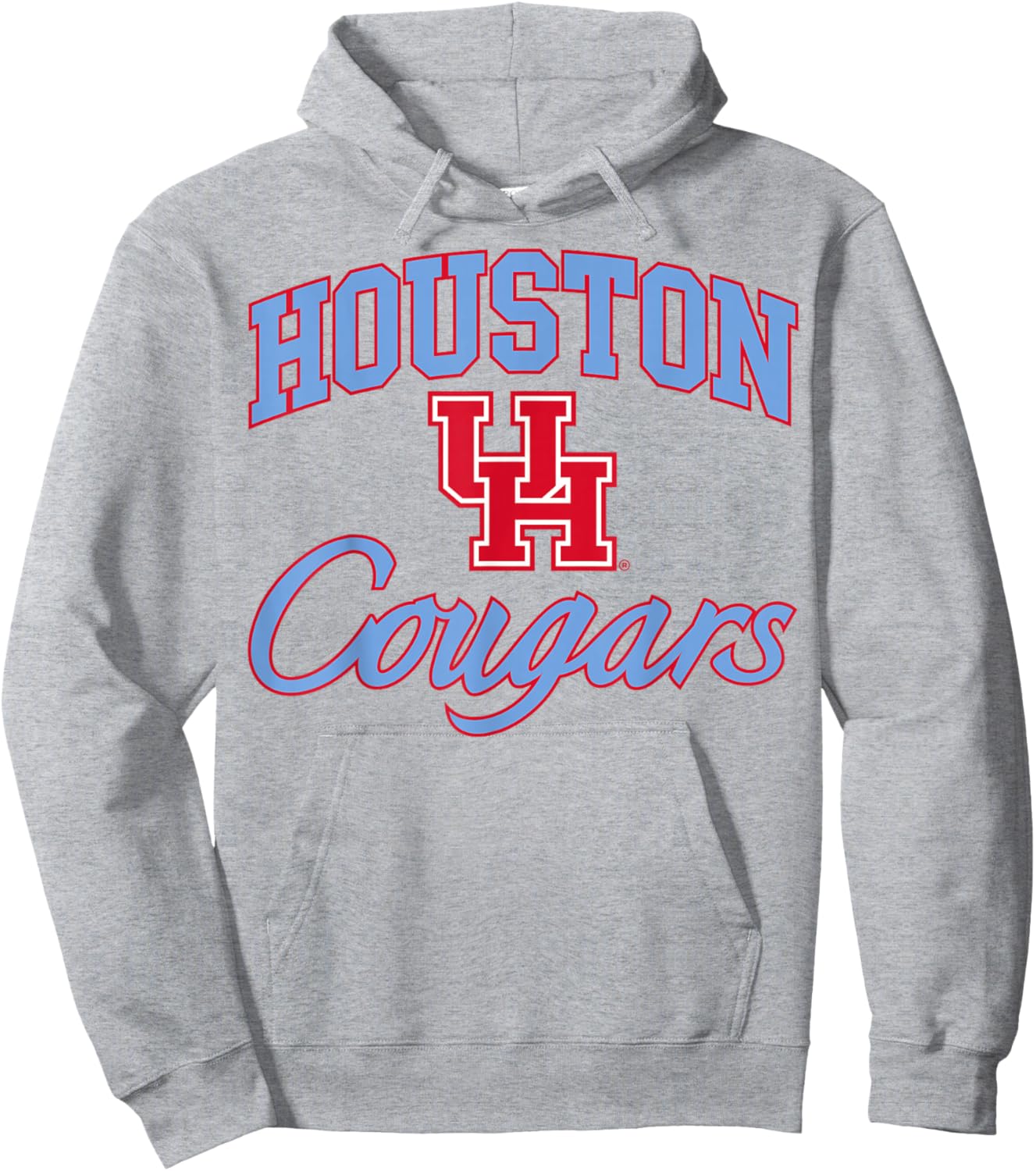 University of Houston | Houston Blue Collection Arch Script Hoodie - Hoodie | Ash