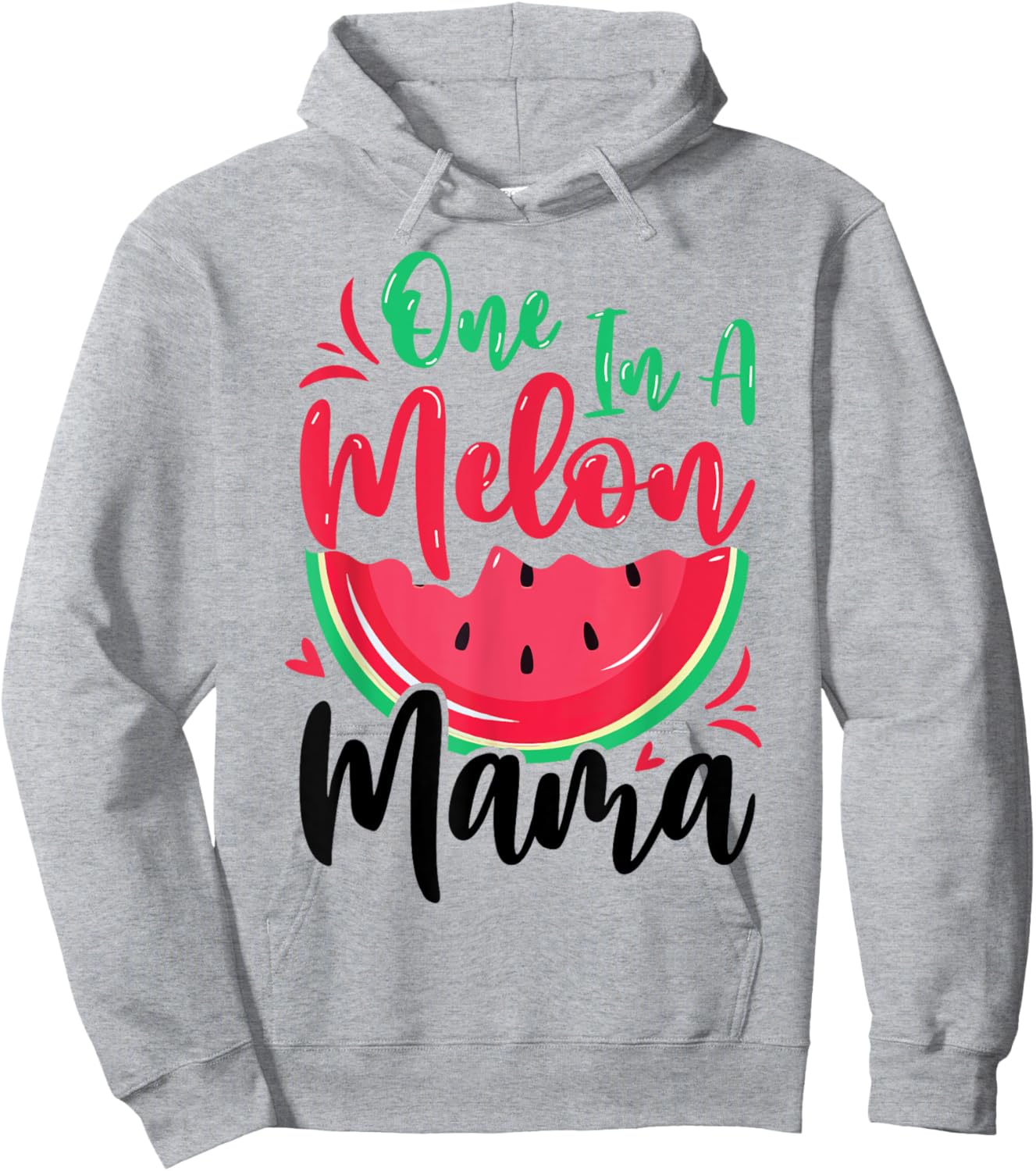 One in a Melon Mama Summer Birthday Party Matching Family Hoodie - Hoodie | Ash