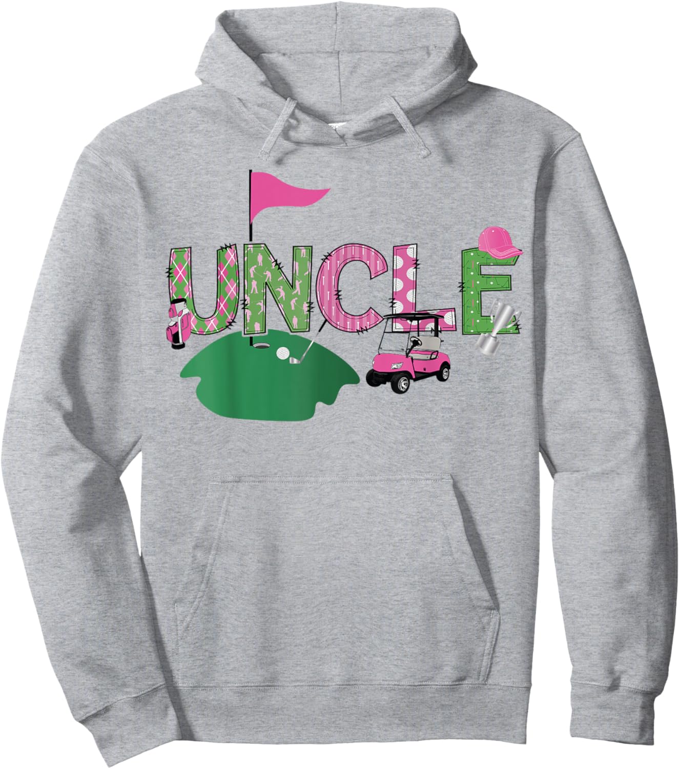 Golf Uncle Hole In One Golf 1St Birthday Party Hoodie - Hoodie | Ash