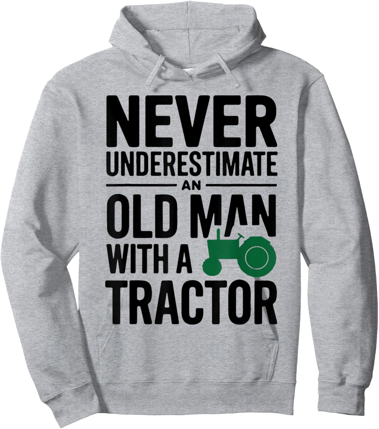 Never Understimate An Old Man With A Tractor Driver Farmer Hoodie - Hoodie | Ash