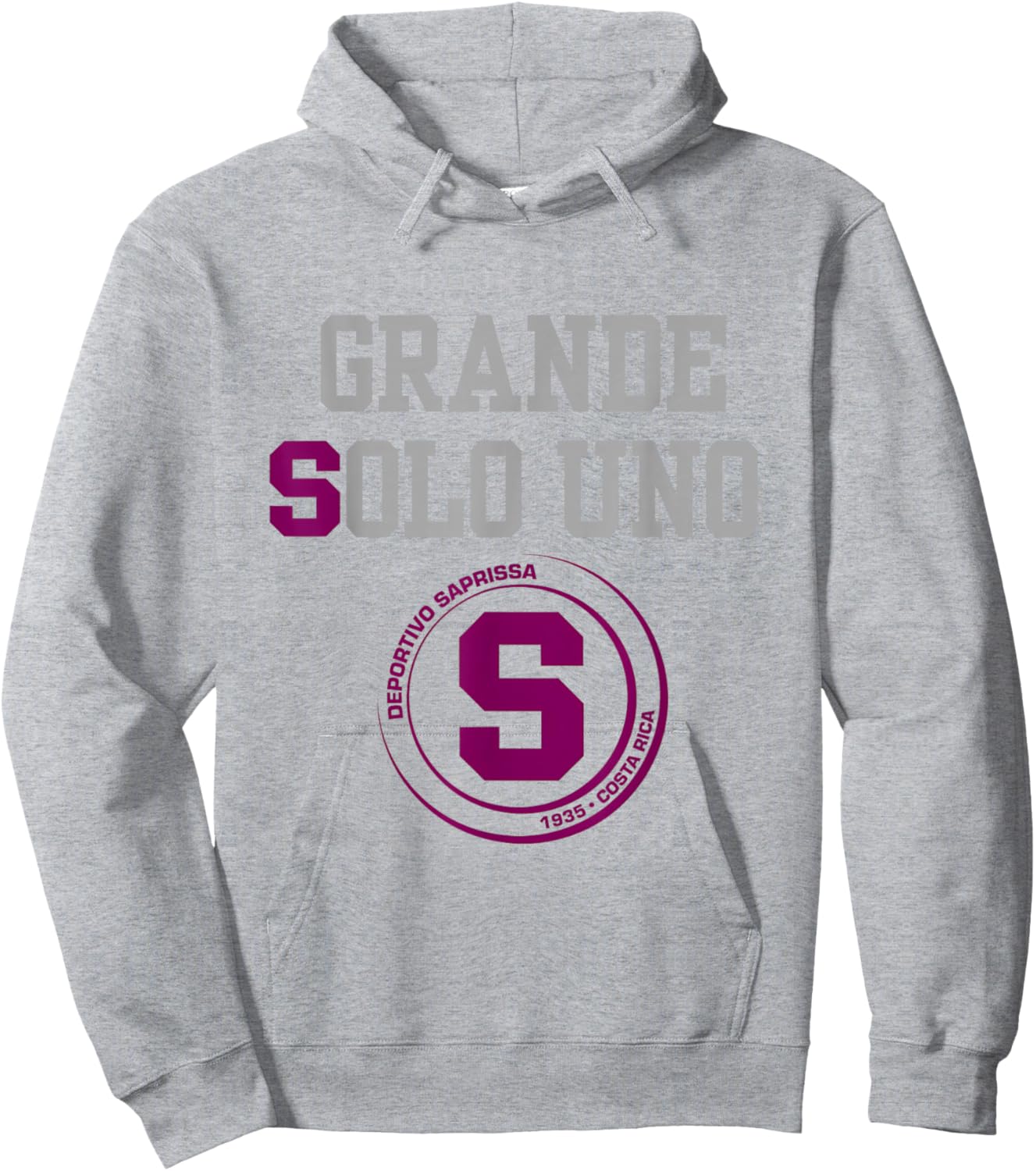 Grande SOLO uno Saprissa apparel Hoodie - Hoodie | Ash