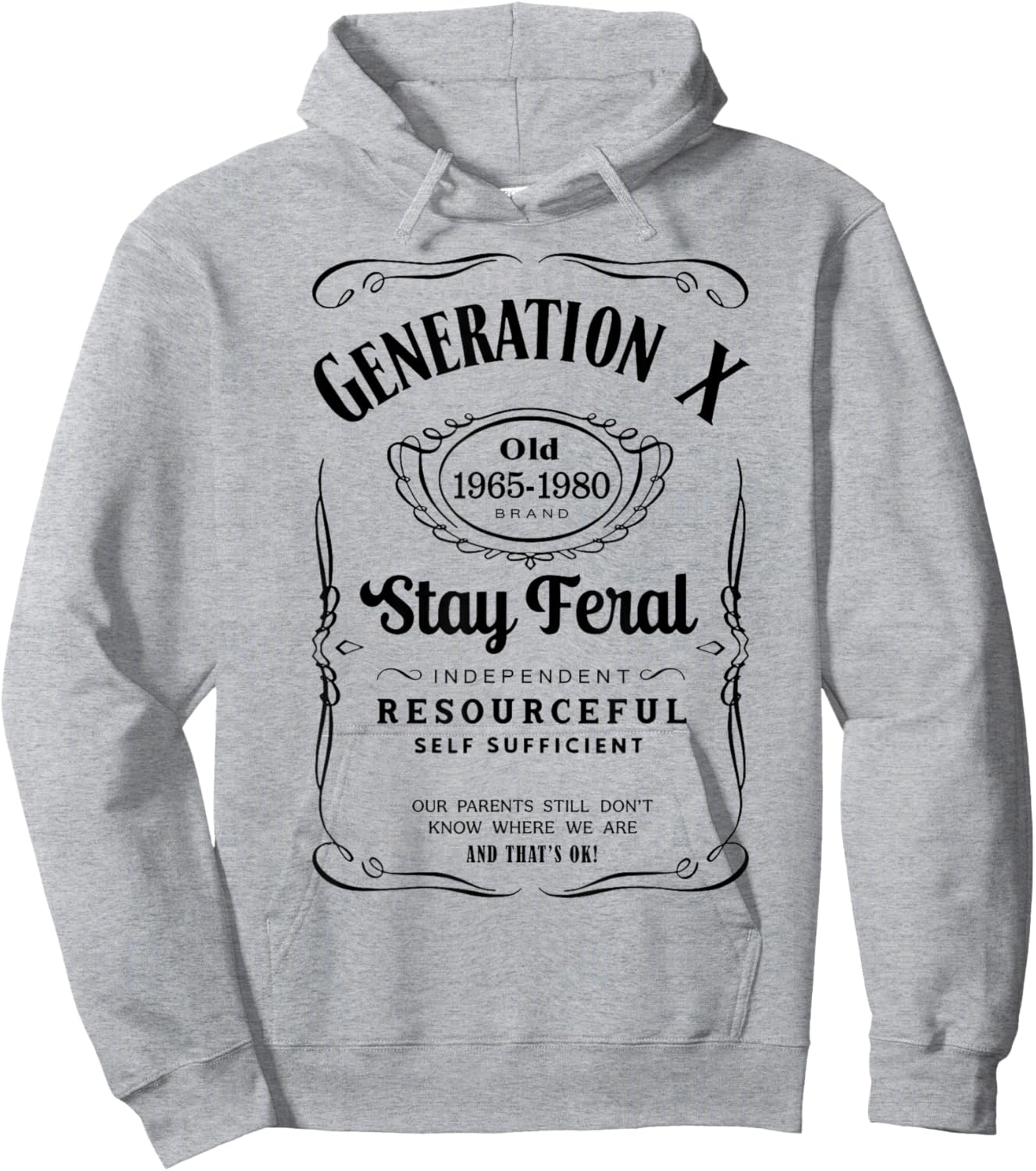 Generation X Stay Feral Hoodie - Hoodie | Ash