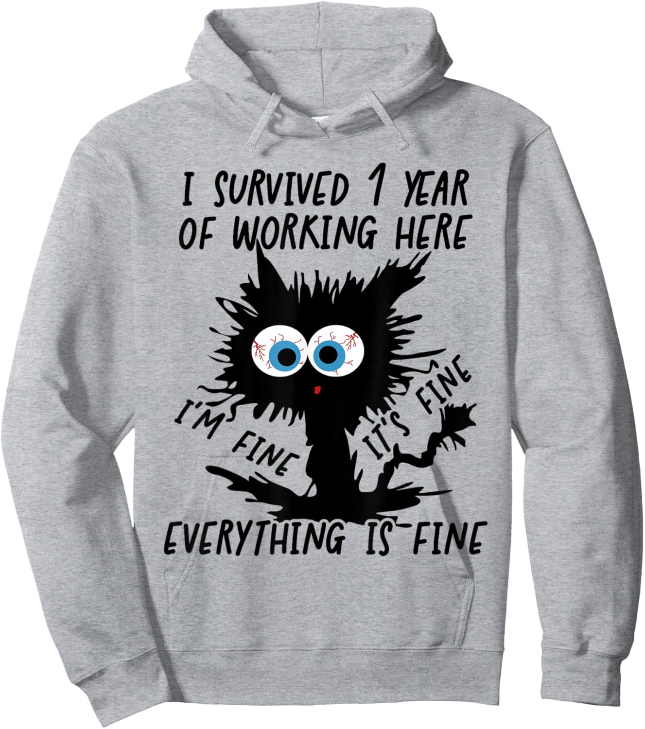I Survived 1 Year Of Working Here Hoodie - Hoodie | Ash