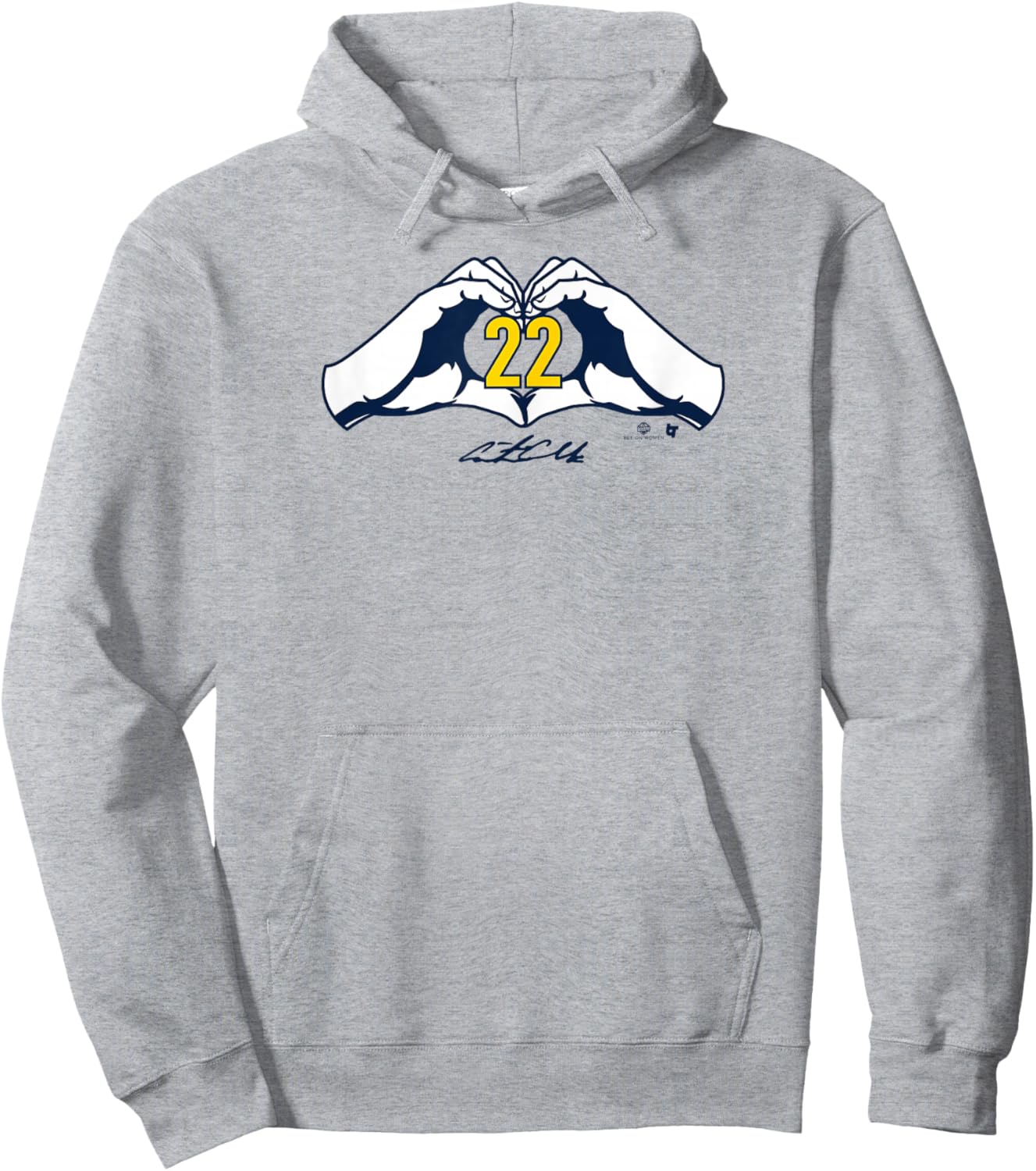 Caitlin Clark: Heart 22 - Indiana Basketball Hoodie - Hoodie | Ash