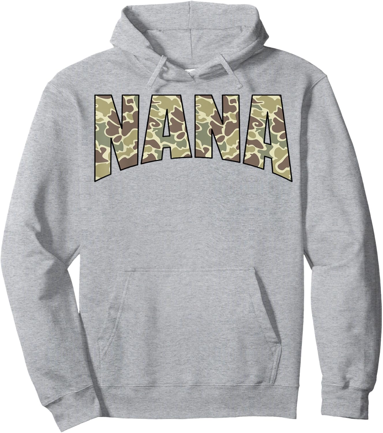 Vintage Nana Camo US Flag Old Camouflage Hunting Season Hoodie - Hoodie | Ash