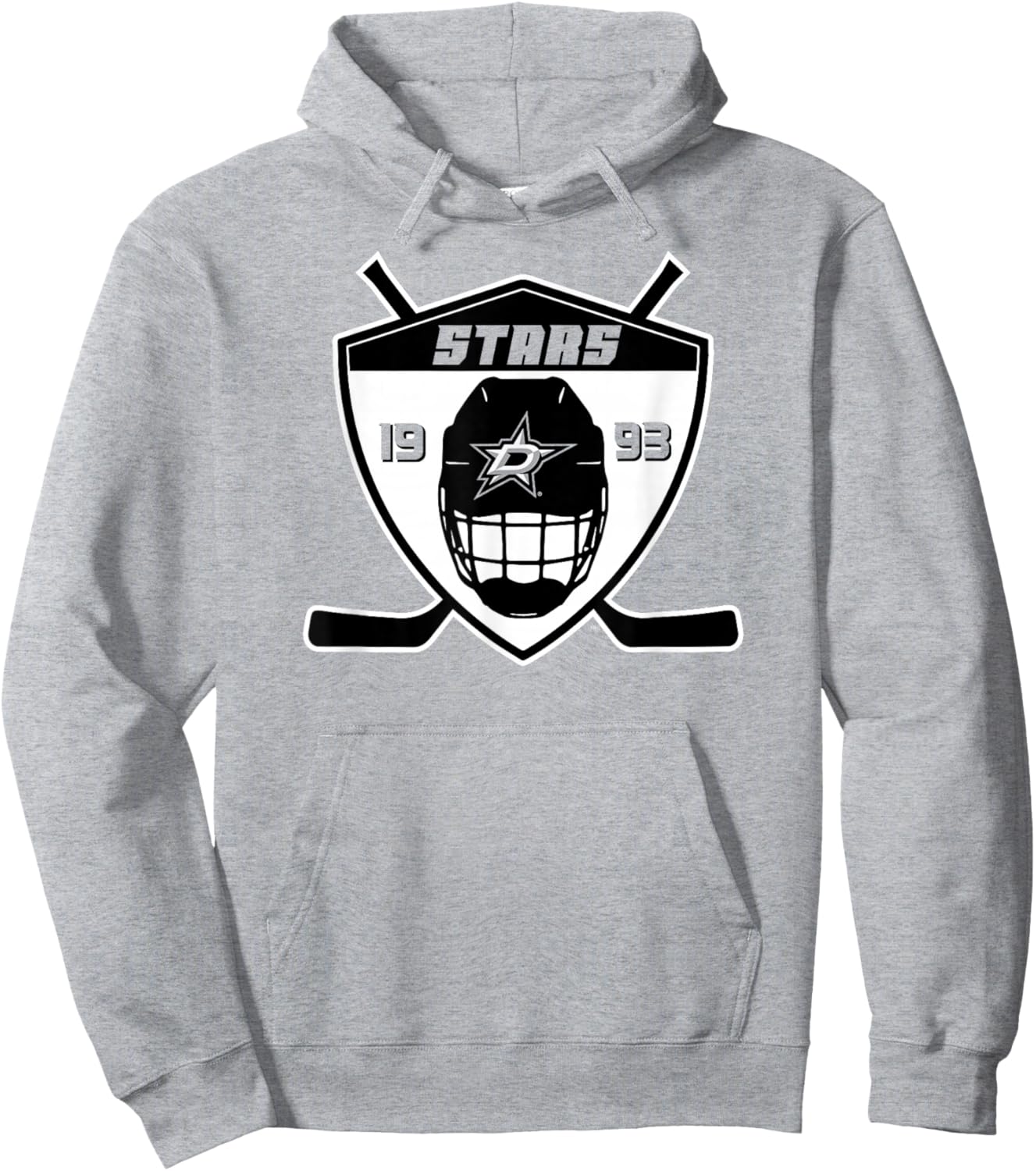 Dallas Stars Shield Green Officially Licensed Hoodie - Hoodie | Ash