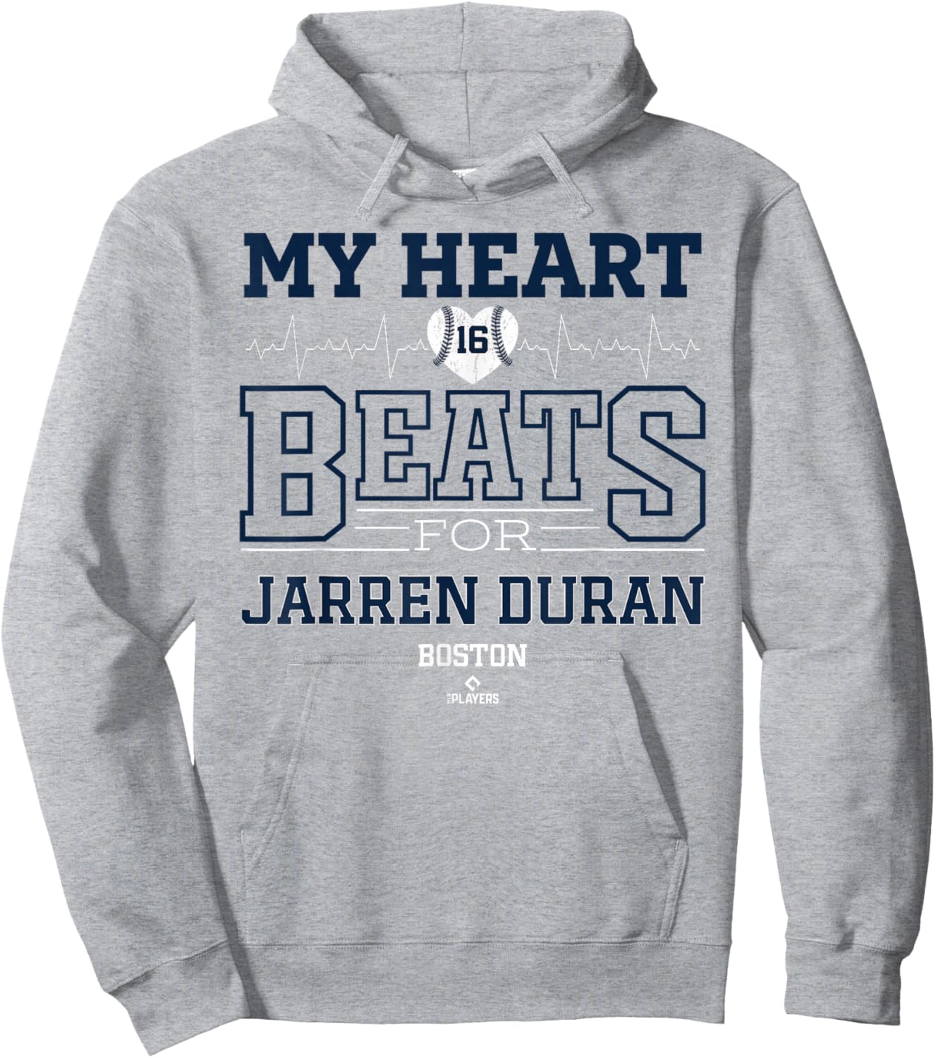 My Heart Beats for Jarren Duran Boston Baseball MLBPA Hoodie - Hoodie | Ash