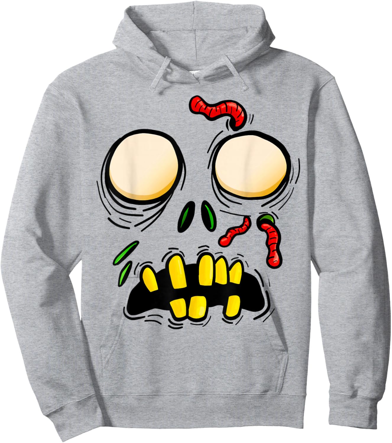 Zombie Face Halloween Costume Matching Family Men Women Kids Hoodie - Hoodie | Ash