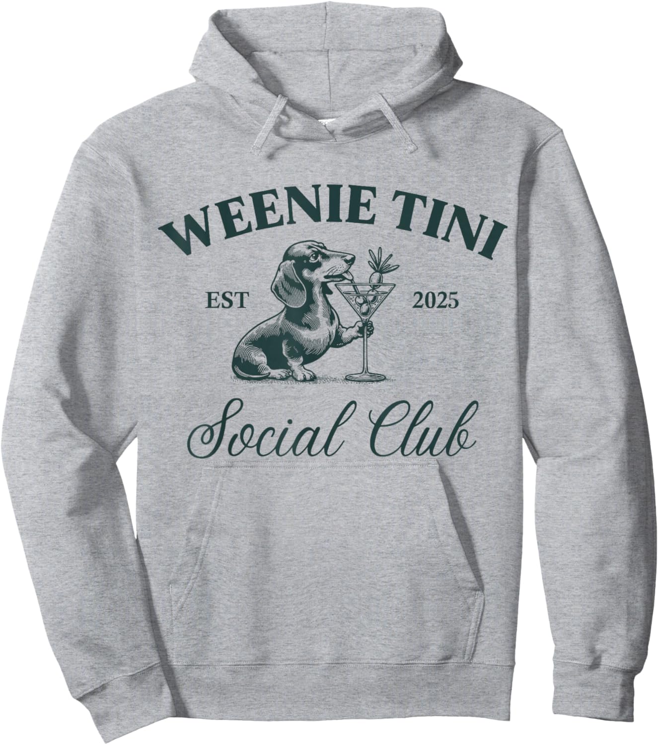 Dachshund Weenie Tiny 2025 Meme Social Club Dachshund Hoodie - Hoodie | Ash