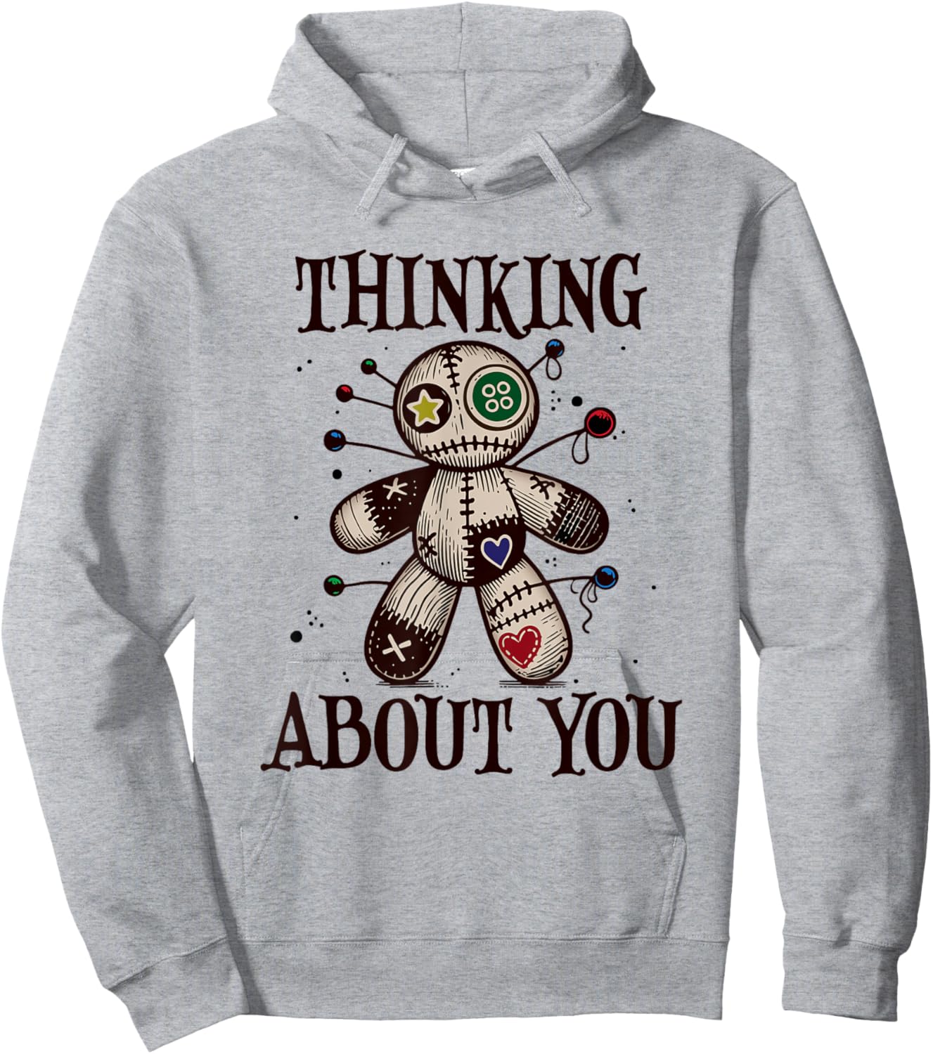 Thinking about you, Voodoo Doll Hoodie - Hoodie | Ash