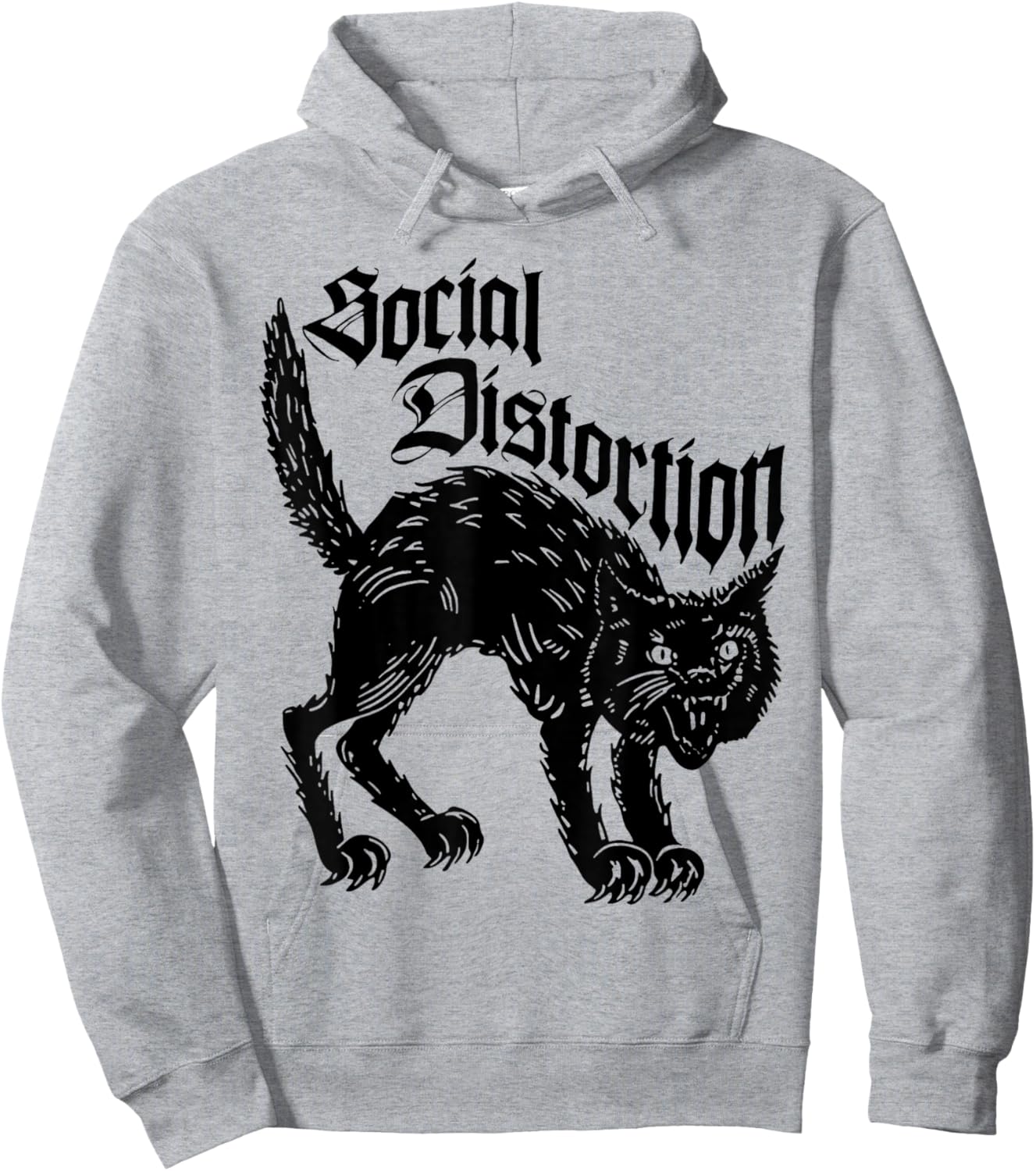 Social Distortions Black Cat Meow Hoodie - Hoodie | Ash