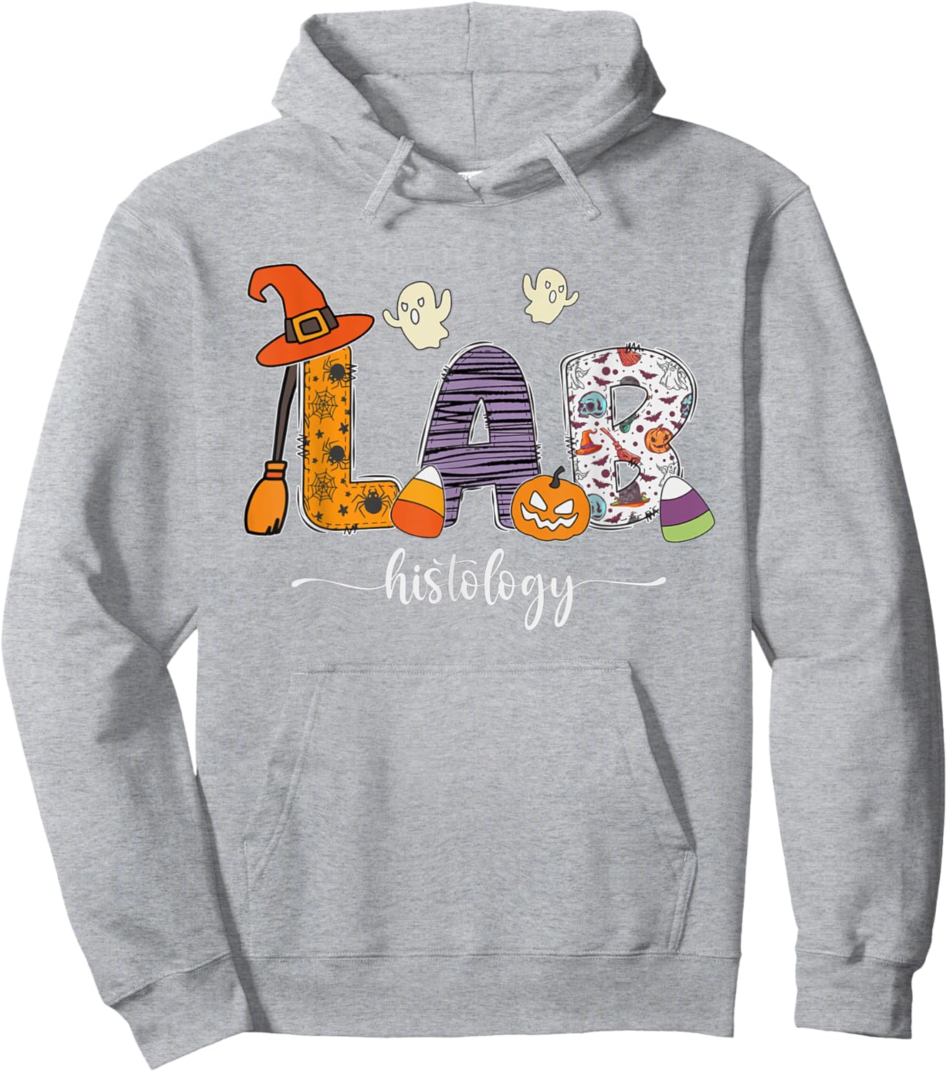 Lab Histology Halloween Phlebotomist Medical Lab Science Hoodie - Hoodie | Ash