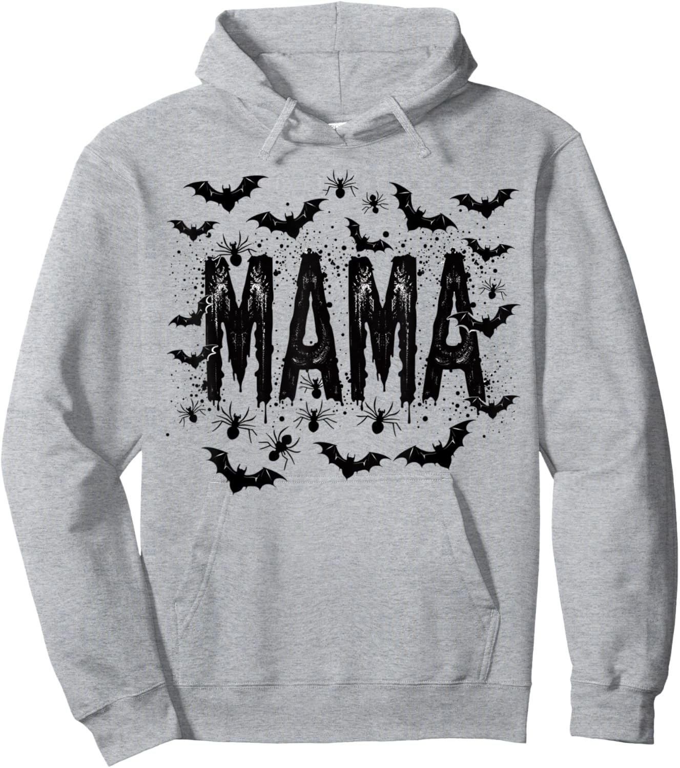 Scary Funny Halloween Mom Bats Spiders Mother Halloween Mama Hoodie - Hoodie | Ash