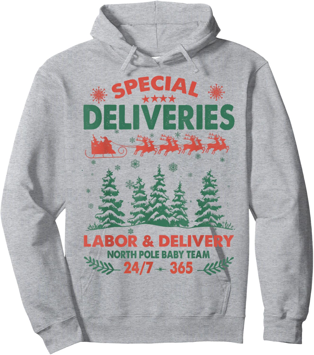 Special Deliveries Nurse, Labor And Delivery Nurse Christmas Hoodie - Hoodie | Ash