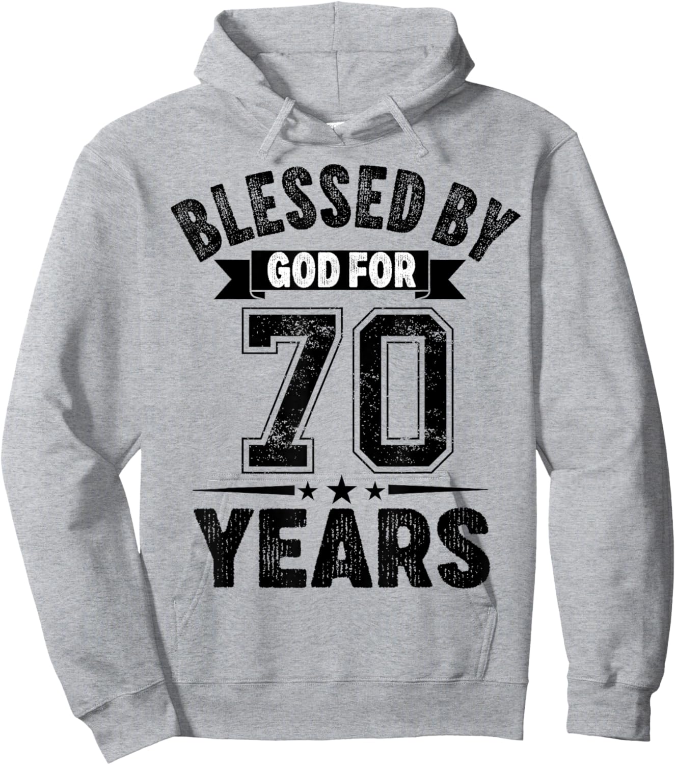 Blessed By God For 70 Years Seventy Birthday 70th Birthday Hoodie - Hoodie | Ash
