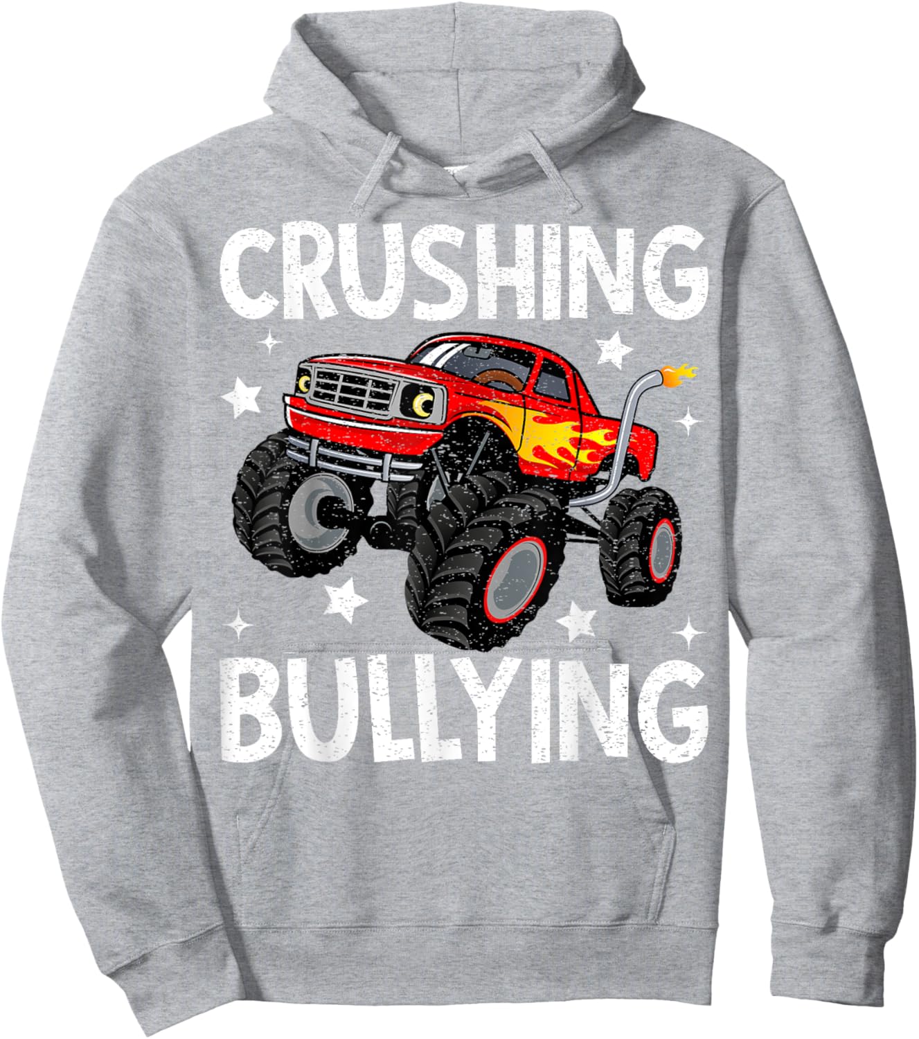 Crushing Bullying Monster Truck Kids Unity Day Orange Hoodie - Hoodie | Ash