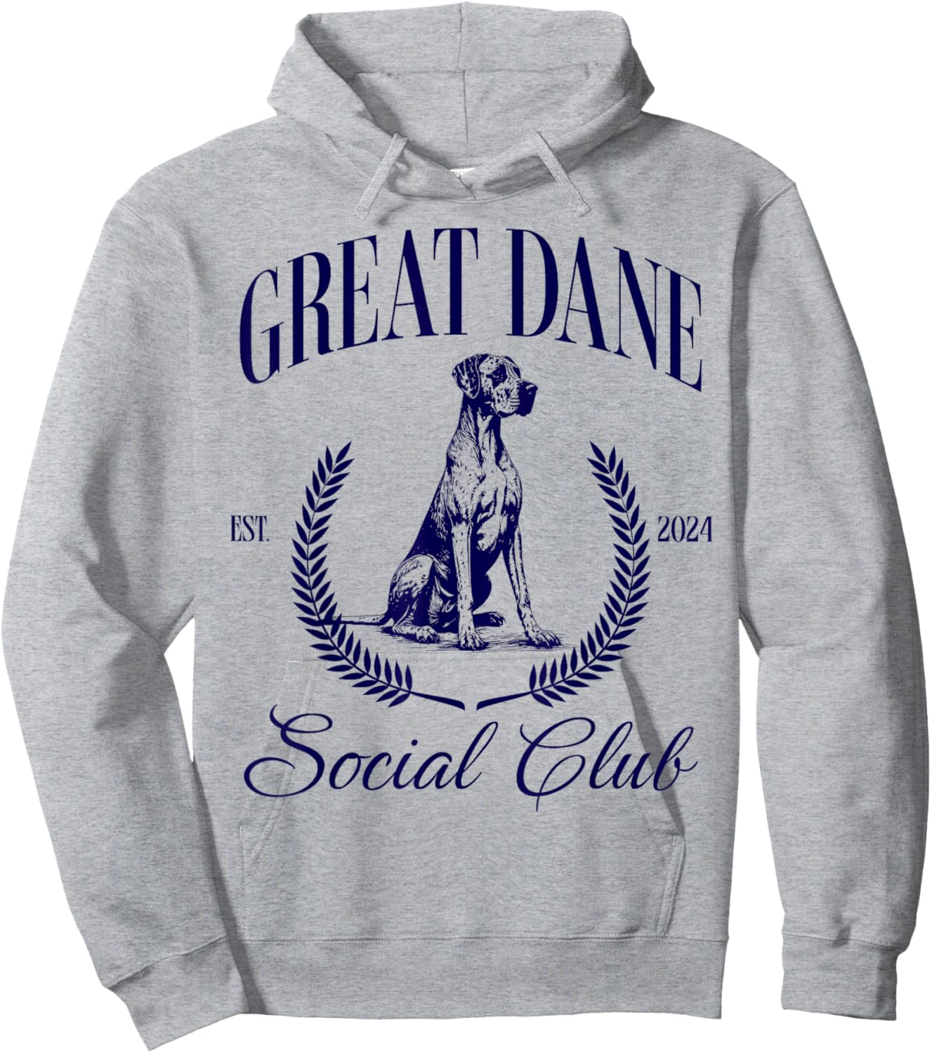 Great Dane Social Club Women Dog Mom Hoodie - Hoodie | Ash