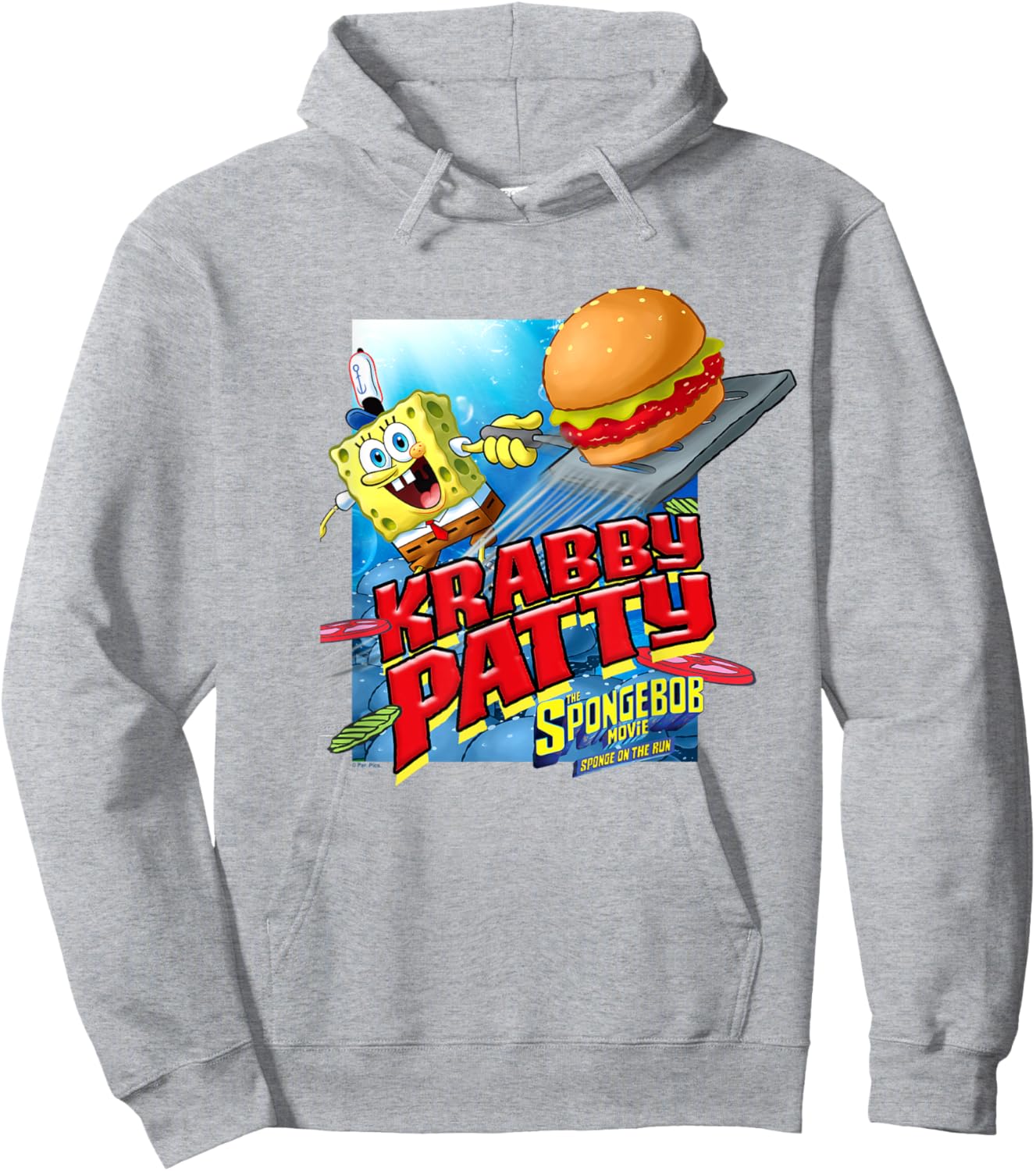 The SpongeBob SquarePants Movie Krabby Patty Poster Hoodie - Hoodie | Ash