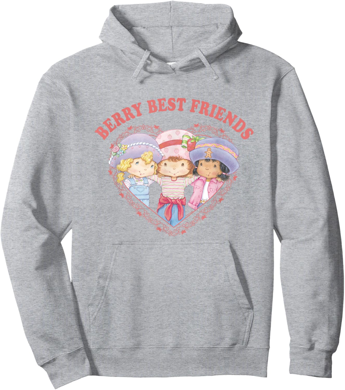 Strawberry Shortcake Berry Best Friends Group Shot Big Logo Hoodie - Hoodie | Ash