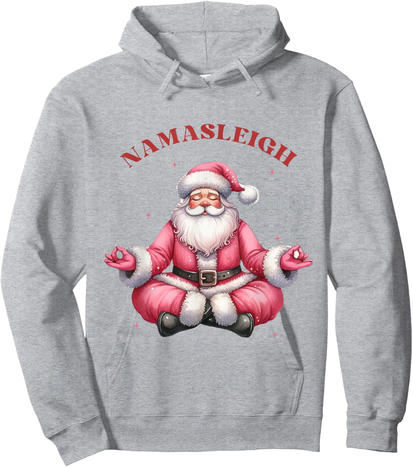 Namasleigh Pink Christmas Yoga Girl Women Hoodie - Hoodie | Ash