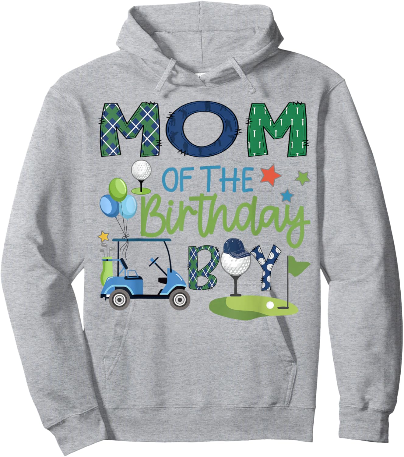 Mom Of The Birthday Boy Hole in One Golf Sport Hoodie - Hoodie | Ash