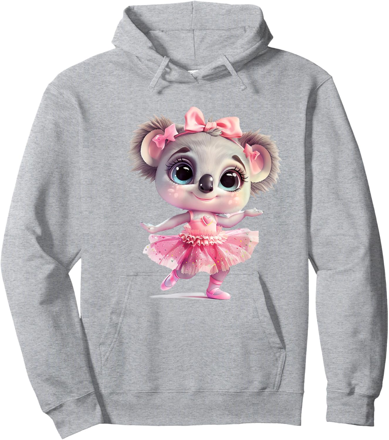 A Cute Koala Dancing Ballet In A Pink Dress Hoodie - Hoodie | Ash