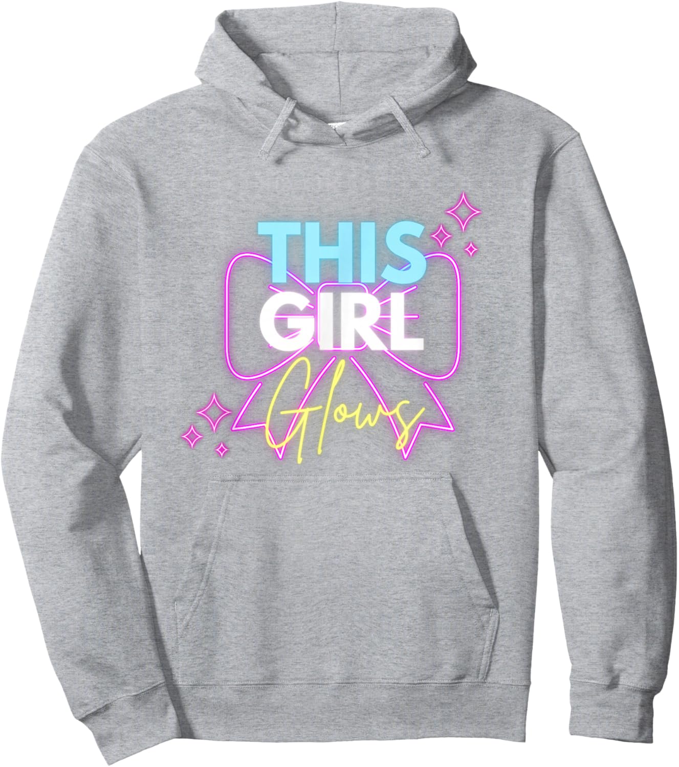 This Girl Glows for Kids Tie Dye Bright Colors 80's and 90's Hoodie - Hoodie | Ash